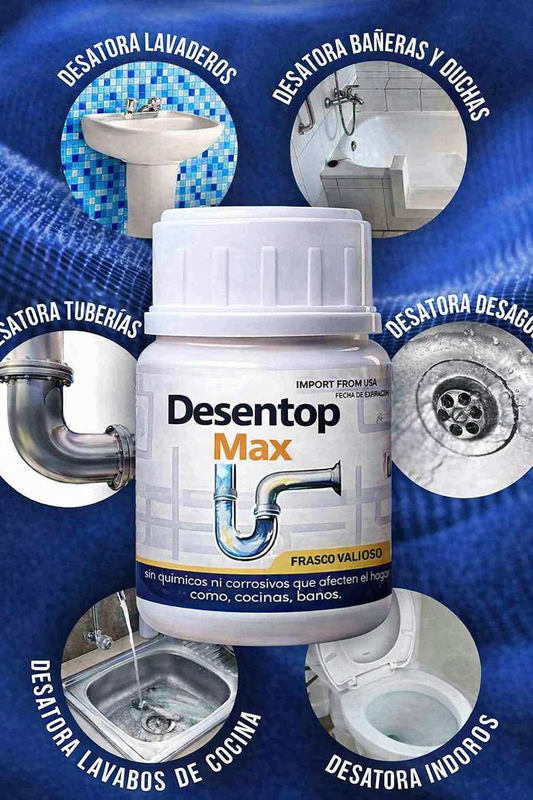 Desentop Max® La solución rápida para destapar pias, baños y tuberías en casa